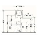 Duravit ME By Starck Rimless Elektrikli Pisuvar 2809310093