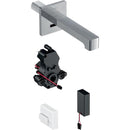 Geberit Brenta lavabo bataryası, ankastre, pilli, sıva altı fonksiyon kutusu ile: Parlak krom, L=17cm, Mikser=Mikserli