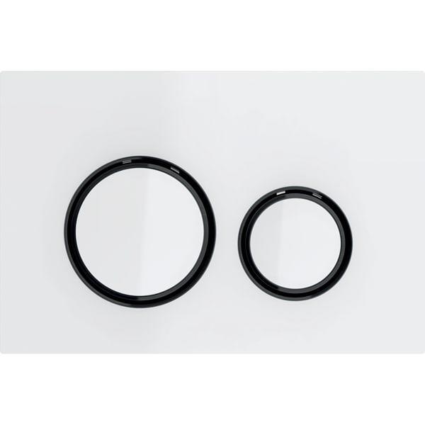 Sigma50 round, Siyah krom/Beyaz cam