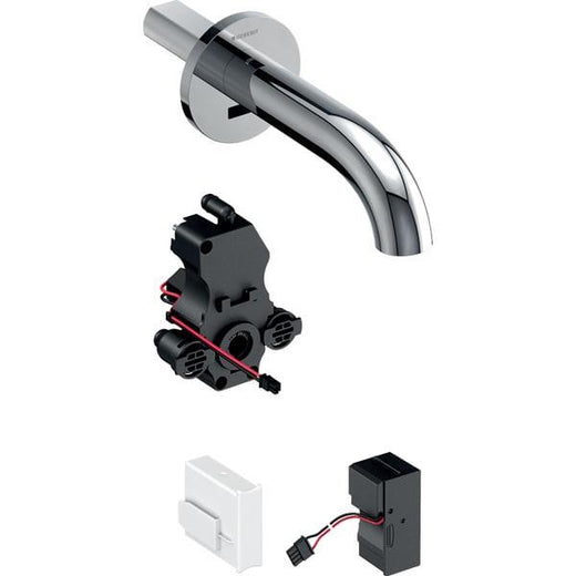 Geberit lavabo bataryası Piave, ankastre, elektrikli, sıva altı fonksiyon kutusu için: Parlak krom, L=22cm, Mikser=Mikserli