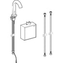 Geberit lavabo bataryası Piave, tezgah üstü, pilli, sıva üstü fonksiyon kutusu ile: Parlak krom, Mikser=Miksersiz