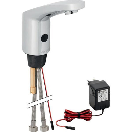 Geberit lavabo bataryası Type 185, elektrikli: Parlak krom, Mikser=Mikserli