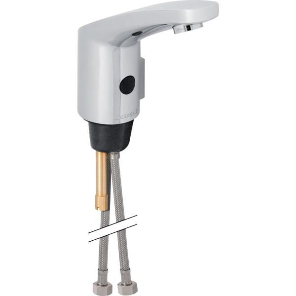 Geberit lavabo bataryası Type 185, pilli: Parlak krom, Mikser=Mikserli ve kollu