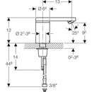 Geberit lavabo bataryası Type 186, elektrikli: Parlak krom, Mikser=Miksersiz