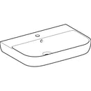 Geberit Smyle lavabo: B=70cm, T=48cm, Batarya deliği=Orta, Taşma deliği=Görünür, Beyaz