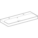 Geberit Smyle Square lavabo: B=120cm, T=48cm, Batarya deliği=Sol ve sağ, Taşma deliği=Görünür, Beyaz
