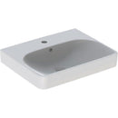 Geberit Smyle Square lavabo: B=55cm, T=44cm, Batarya deliği=Orta, Taşma deliği=Görünür, Beyaz
