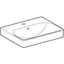 Geberit Smyle Square lavabo: B=55cm, T=44cm, Batarya deliği=Orta, Taşma deliği=Görünür, Beyaz