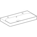 Geberit Smyle Square lavabo: B=90cm, T=48cm, Batarya deliği=Sol ve sağ, Taşma deliği=Görünür, Beyaz