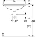 VariForm tezgah altı lav, dikdörtgen B50