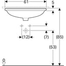 VariForm tezgah altı lavabo, eliptik B55