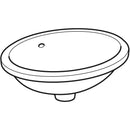 Geberit VariForm oval tezgah altı lavabo: B1=42cm, T=42cm, Batarya deliği=Yok, Taşma deliği=Görünür, Beyaz