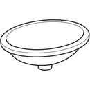 Geberit VariForm oval tezgah altı lavabo: B1=42cm, T=42cm, Batarya deliği=Yok, Taşma deliği=Yok, Beyaz