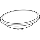 Geberit VariForm oval tezgah altı lavabo: B1=50cm, T=46cm, Batarya deliği=Yok, Taşma deliği=Yok, Beyaz