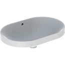 Geberit VariForm tezgah üstü lavabo: B=60cm, T=40cm, Batarya deliği=Yok, Taşma deliği=Görünür, Beyaz