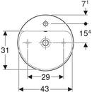 VariForm çanak lavabo, yuvarlak D45