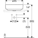 VariForm çanak lavabo, yuvarlak D45