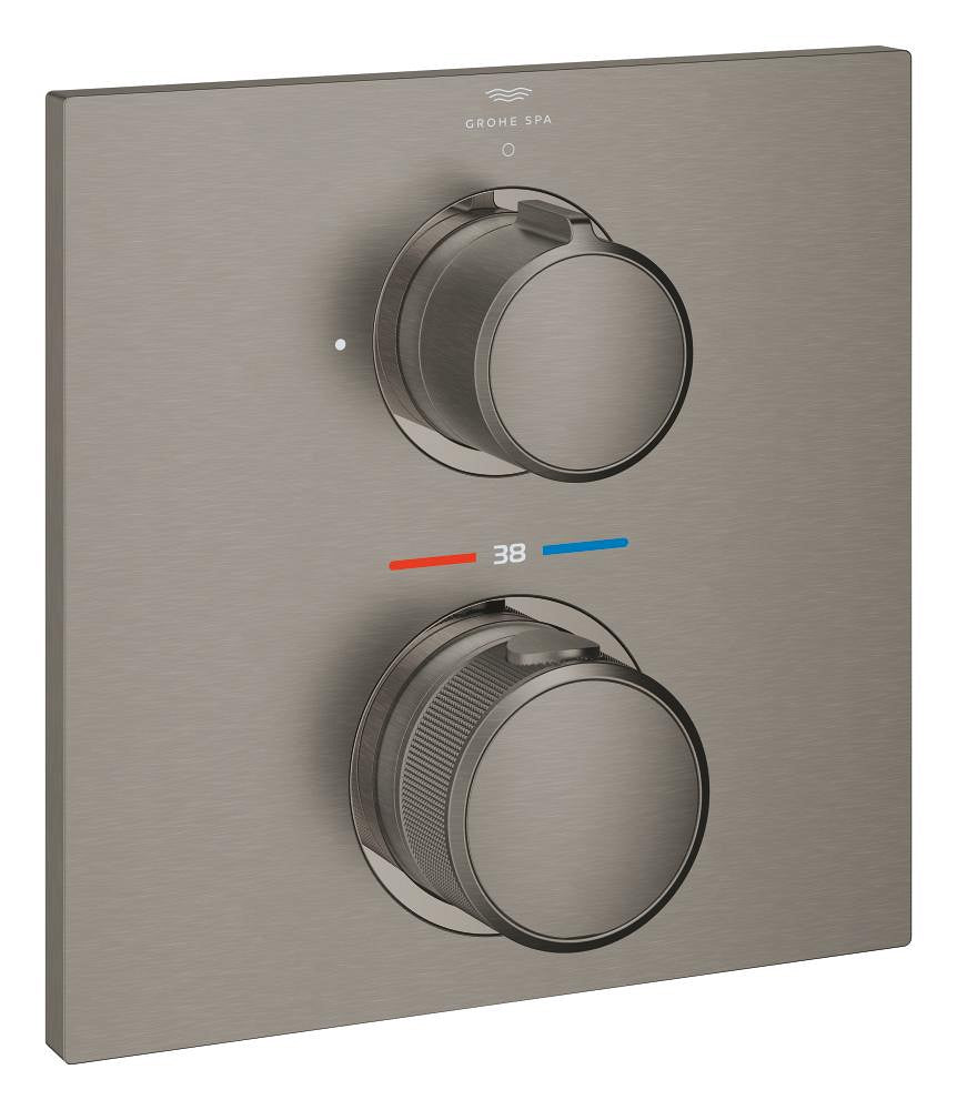 Grohe Allure Ankastre Termostatik Duş Bataryası (Sıva Üstü Grubu), Fırçalı Sert Grafit - 19380AL2