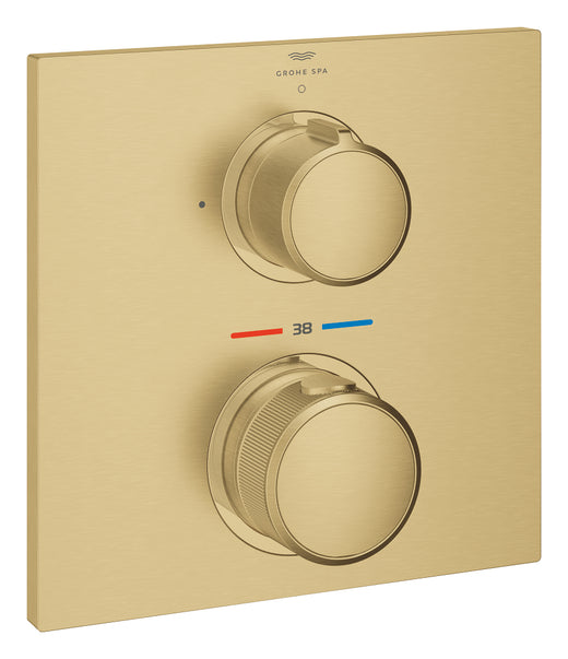 Grohe Allure Ankastre Termostatik Duş Bataryası (Sıva Üstü Grubu), Fırçalı Altın