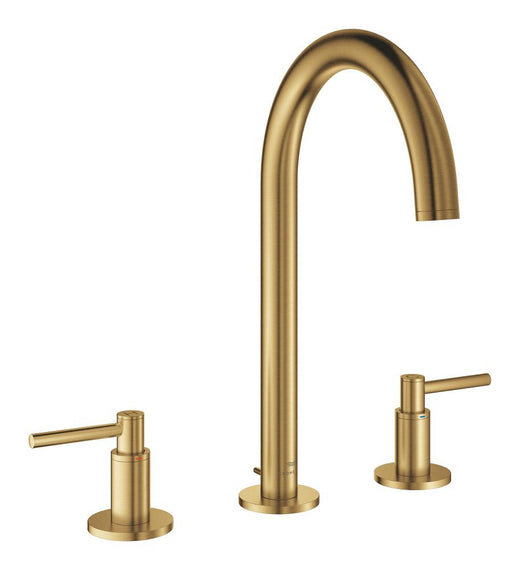 Grohe Atrio 3 Delikli Ankastre Lavabo Bataryası, Sifon Kumandalı, Fırçalı Altın - 20649GN0