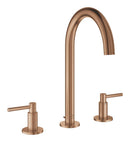 Grohe Atrio 3 Delikli Ankastre Lavabo Bataryası, Sifon Kumandalı, Fırçalı Bakır - 20649DL0