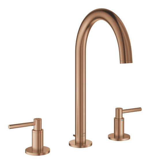 Grohe Atrio 3 Delikli Ankastre Lavabo Bataryası, Sifon Kumandalı, Fırçalı Bakır - 20649DL0