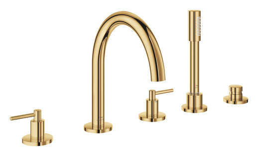 Grohe Atrio 5 Delikli Ankastre Küvet Bataryası (Sıva Üstü Grubu), Altın - 29407GL0