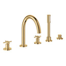 Grohe Atrio 5 Delikli Ankastre Küvet Bataryası (Sıva Üstü Grubu), Altın - 29408GL0