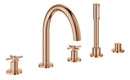 Grohe Atrio 5 Delikli Ankastre Küvet Bataryası (Sıva Üstü Grubu), Bakır - 29408DA0