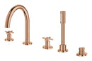 Grohe Atrio 5 Delikli Ankastre Küvet Bataryası (Sıva Üstü Grubu), Bakır - 29408DA0