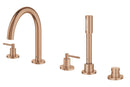 Grohe Atrio 5 Delikli Ankastre Küvet Bataryası (Sıva Üstü Grubu), Fırçalı Bakır - 29407DL0