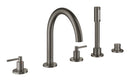 Grohe Atrio 5 Delikli Ankastre Küvet Bataryası (Sıva Üstü Grubu), Fırçalı Sert Grafit - 29407AL0