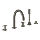 Grohe Atrio 5 Delikli Ankastre Küvet Bataryası (Sıva Üstü Grubu), Fırçalı Sert Grafit - 29408AL0