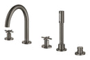 Grohe Atrio 5 Delikli Ankastre Küvet Bataryası (Sıva Üstü Grubu), Fırçalı Sert Grafit - 29408AL0