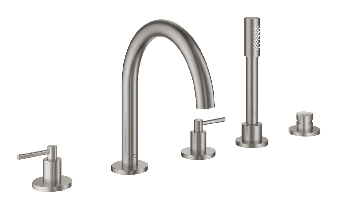 Grohe Atrio 5 Delikli Ankastre Küvet Bataryası (Sıva Üstü Grubu), Paslanmaz Çelik - 29407DC0