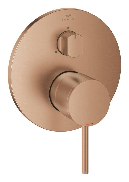 Grohe Atrio Ankastre Banyo/Duş Bataryası (Sıva Üstü Grubu), 3 Yollu, Fırçalı Bakır - 24356DL0