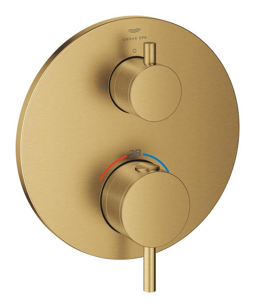 Grohe Atrio Ankastre Termostatik Duş Bataryası (Sıva Üstü Grubu), Tek Çıkışlı, Fırçalı Altın - 24357GN0