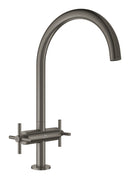 Grohe Atrio Kuğu Borulu Eviye Bataryası, Fırçalı Sert Grafit - 30609AL0