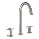 Grohe Atrio 3 Delikli Ankastre Lavabo Bataryası (4 Çubuklu Volan) L-Boy, Paslanmaz Çelik - 20643DC0