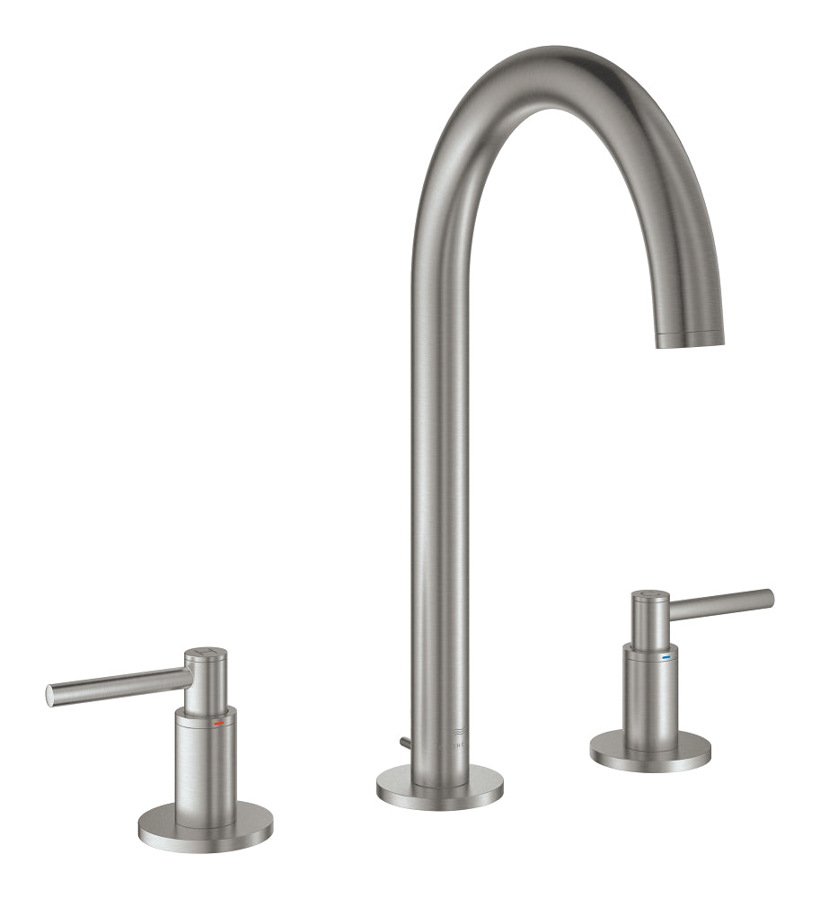 Grohe Atrio 3 Delikli Ankastre Lavabo Bataryası, Sifon Kumandalı, Paslanmaz Çelik - 20649DC0