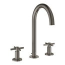 Grohe Atrio 3 Delikli Ankastre Lavabo Bataryası (4 Çubuklu Volan) L-Boy, Fırçalı Sert Grafit - 20643AL0