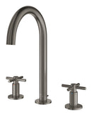 Grohe Atrio 3 Delikli Ankastre Lavabo Bataryası (4 Çubuklu Volan) L-Boy, Fırçalı Sert Grafit - 20643AL0