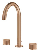 Grohe Atrio Private Collection 3 Delikli Ankastre Lavabo Bataryası, Sifon Kumandalı (L-Boy), Fırçalı Bakır - 20595DL0