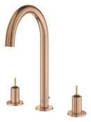 Grohe Atrio Private Collection 3 Delikli Ankastre Sifon Kumandalı Lavabo Bataryası (L-Boy), Fırçalı Bakır - 20593DL0