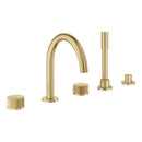 Grohe Atrio Private Collection 5 Delikli Ankastre Küvet Bataryası (Sıva Üstü Grubu), Fırçalı Altın - 25226GN0