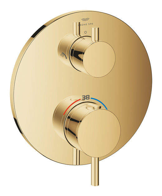 Grohe Atrio Termostatik Banyo/Duş Bataryası (Sıva Üstü Grubu), 2 Yollu, Altın - 24358GL0