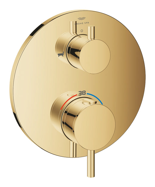 Grohe Atrio Termostatik Banyo/Duş Bataryası (Sıva Üstü Grubu), 2 Yollu, Altın - 24359GL0