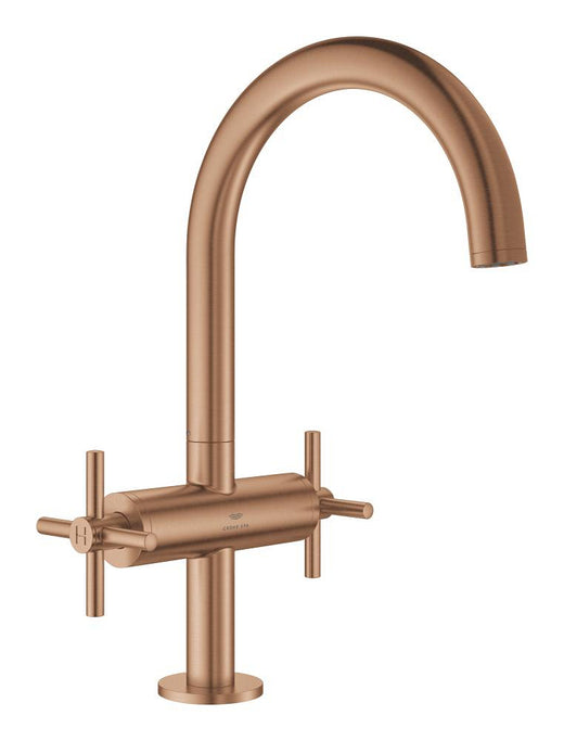 Grohe Atrio Yüksek Lavabo Bataryası (L-Boy), Fırçalı Bakır - 21144DL0