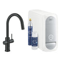 Grohe Blue Home Arıtmalı İçme Suyu ve Soda Yapan Spiralli Eviye Bataryası, Kadife Siyah - 31541KS0