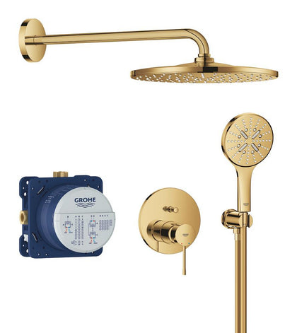 Grohe Essence Ankastre Banyo/Duş Bataryası, Tepe ve El Duşu Seti, Altın -25287GL0